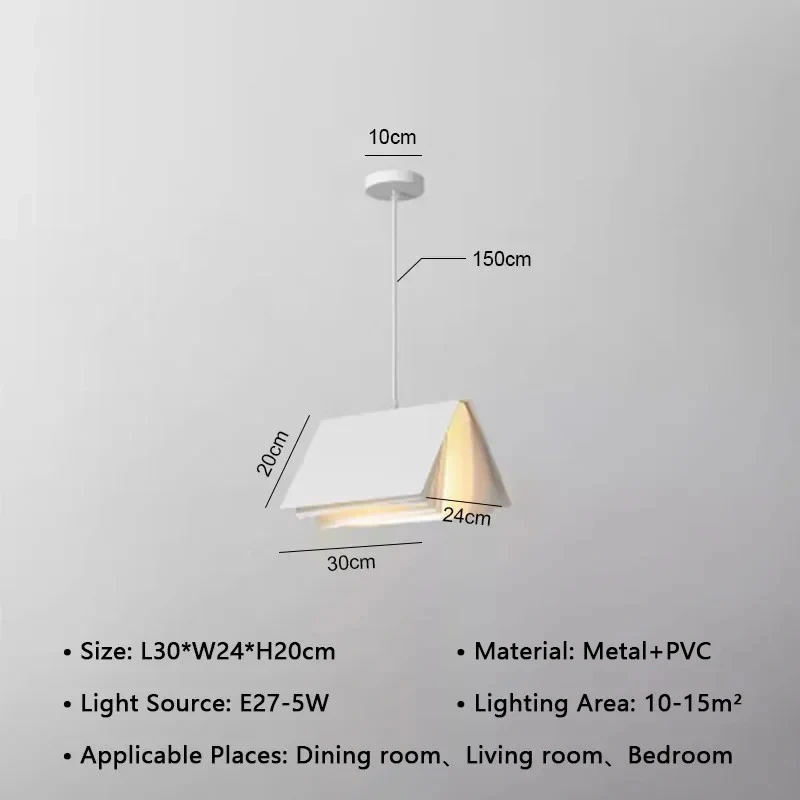 Modern Minimalism Personalized Nordic Book Shape Chandelier Living Study office Room Decor Led Lights Indoor Lighting Fixtures