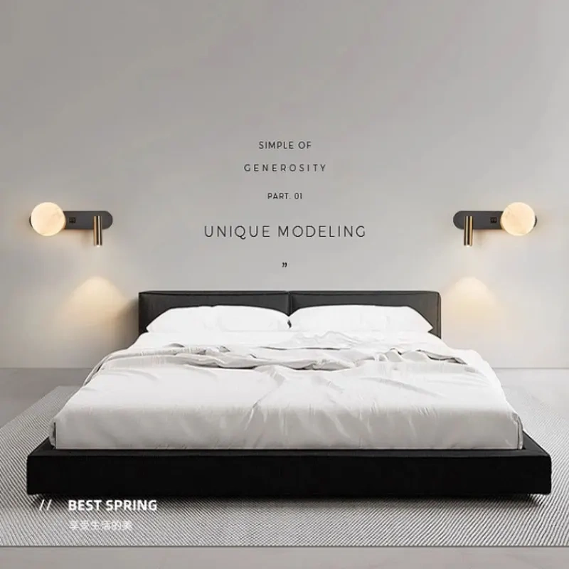 Wall lamp Nordic modern black and white minimalist living room sofa background wall decorative lamp light luxury bedroom bedside