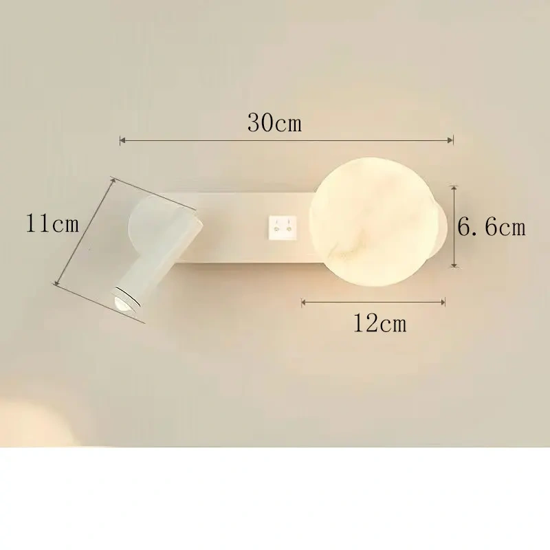 Wall lamp Nordic modern black and white minimalist living room sofa background wall decorative lamp light luxury bedroom bedside