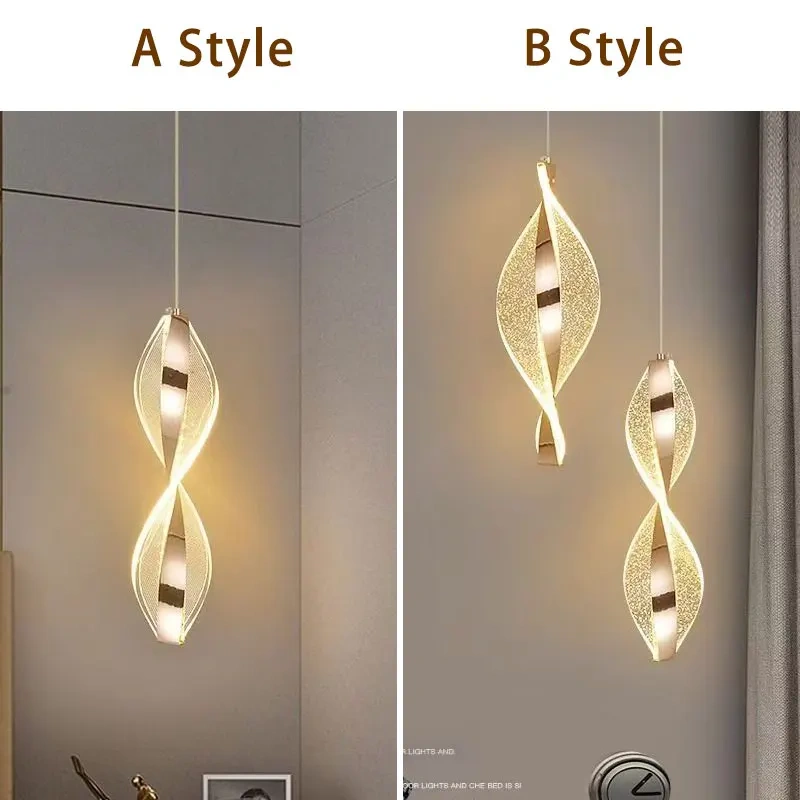 Modern Acrylic Geometric Pendant Light Bedroom Living Room Hanging Light Restaurant Lighting Led Pendant Lamps For Home Decor