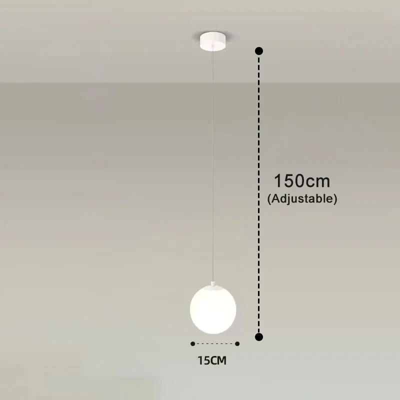 Modern Glass LED Pendant Lights Nordic Living Room Bedroom Fixtures Indoor Lighting Restaurant Bar Home Decor Hanging Lamp 220V