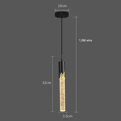 Modern Luxury Crystal Pendant Lamps Bedside Hanging Lighting for Living Room Kitchen Bedroom Ceiling Chandelier Home Decor