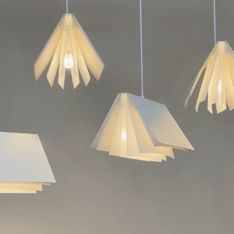 Modern Minimalism Personalized Nordic Book Shape Chandelier Living Study office Room Decor Led Lights Indoor Lighting Fixtures