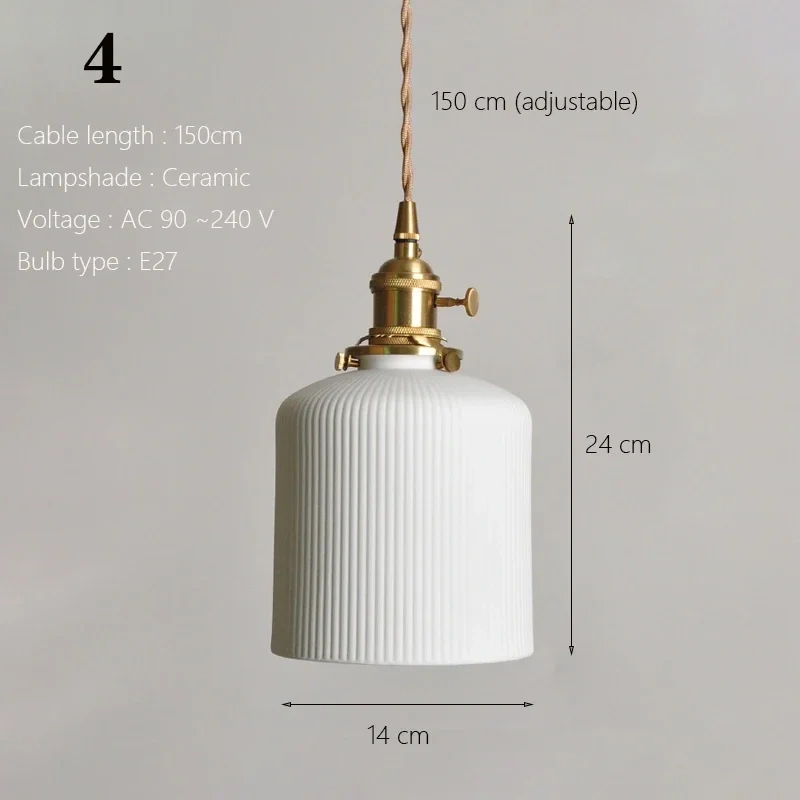 Japanese Traditional Creamic Pendant Lamp Kitchen Island Diing Room Multiple Styles Nrodic Home Decor Pendant Ceiling Lights