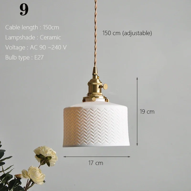 Japanese Traditional Creamic Pendant Lamp Kitchen Island Diing Room Multiple Styles Nrodic Home Decor Pendant Ceiling Lights