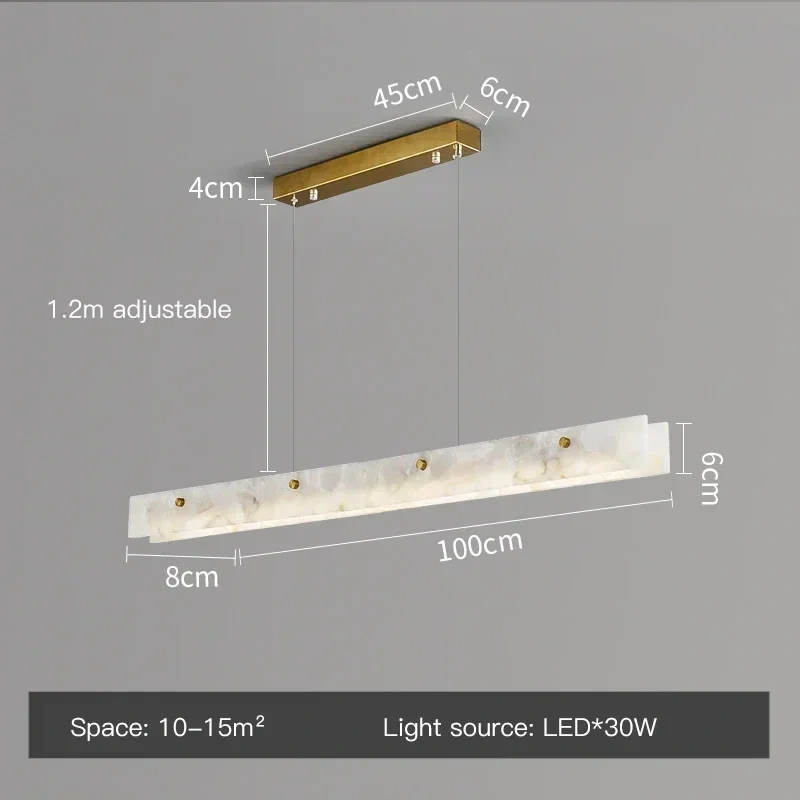 Modern Luxury Style Marble LED Chandelier For Dining Room Kitchen Bedroom Gold Decoration Pendant Lamp Design Suspension Light