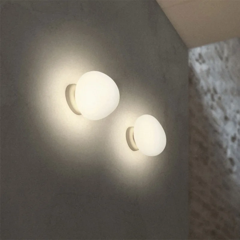 Irregular Glass Egg Wall Sconces Lamp Ceiling Light with E27 Led Bulb