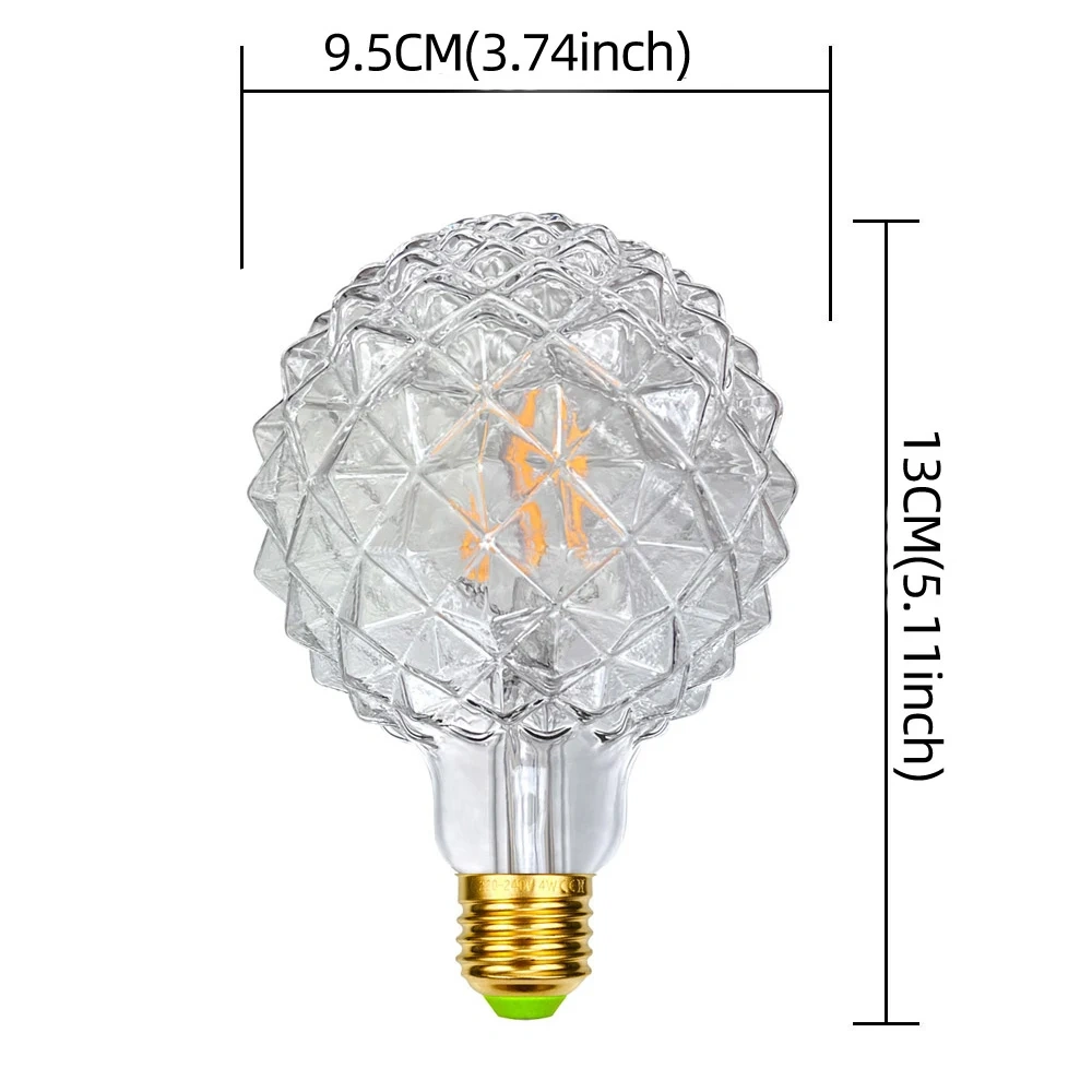 1PC Edison Retro LED Bulb, E27 Antique LED Filament Lamp 4W Decorative Bulb Amber Glass Antique Lamp 2700K NON Dimmable
