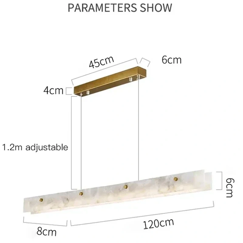 Modern Luxury Style Marble LED Chandelier For Dining Room Kitchen Bedroom Gold Decoration Pendant Lamp Design Suspension Light