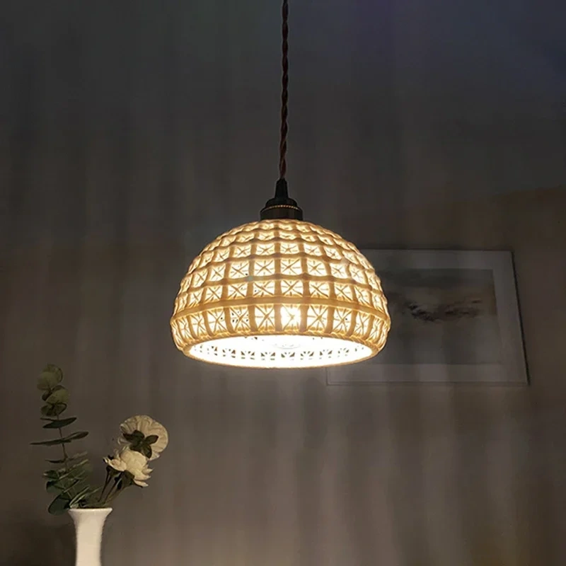 Japanese Traditional Creamic Pendant Lamp Kitchen Island Diing Room Multiple Styles Nrodic Home Decor Pendant Ceiling Lights