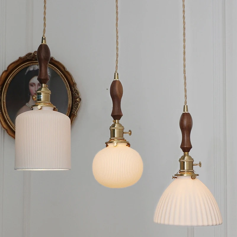 Japanese Traditional Creamic Pendant Lamp Kitchen Island Diing Room Multiple Styles Nrodic Home Decor Pendant Ceiling Lights
