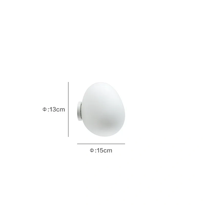 Irregular Glass Egg Wall Sconces Lamp Ceiling Light with E27 Led Bulb