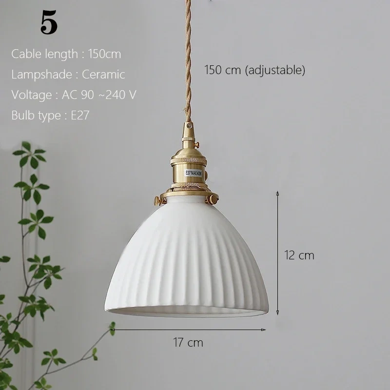 Japanese Traditional Creamic Pendant Lamp Kitchen Island Diing Room Multiple Styles Nrodic Home Decor Pendant Ceiling Lights