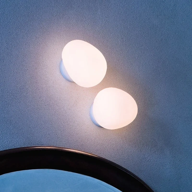 Irregular Glass Egg Wall Sconces Lamp Ceiling Light with E27 Led Bulb
