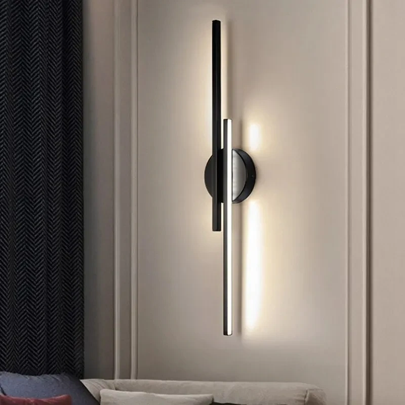 Simplicity Led Wall Lamps Suitable for Living Room TV Background Wall Nordic Creative Stair Corridor Study Double Line Light