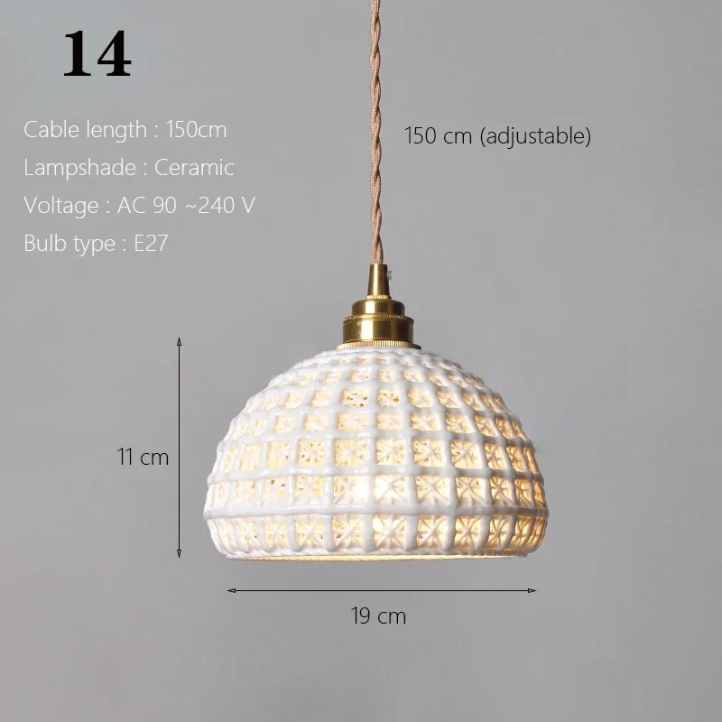 Japanese Traditional Creamic Pendant Lamp Kitchen Island Diing Room Multiple Styles Nrodic Home Decor Pendant Ceiling Lights