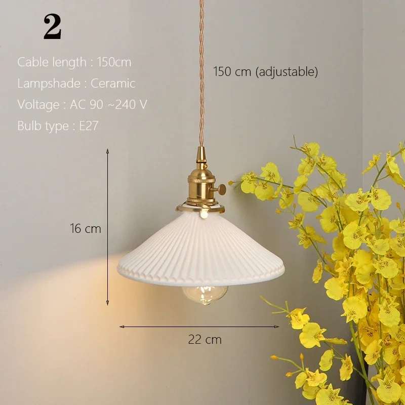 Japanese Traditional Creamic Pendant Lamp Kitchen Island Diing Room Multiple Styles Nrodic Home Decor Pendant Ceiling Lights
