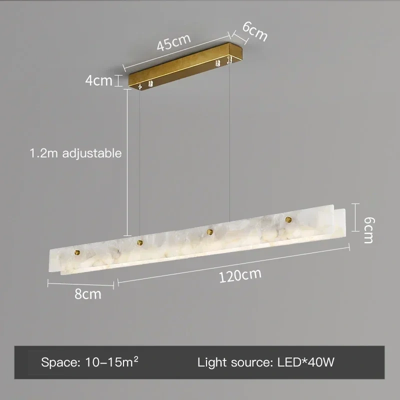 Modern Luxury Style Marble LED Chandelier For Dining Room Kitchen Bedroom Gold Decoration Pendant Lamp Design Suspension Light