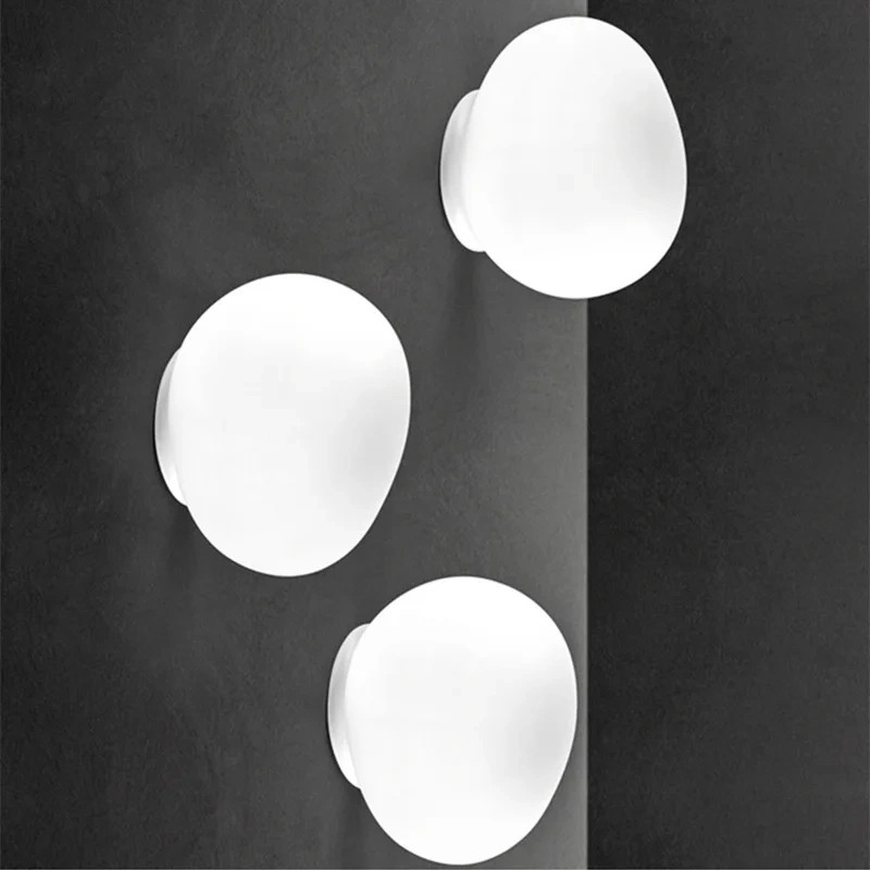 Irregular Glass Egg Wall Sconces Lamp Ceiling Light with E27 Led Bulb