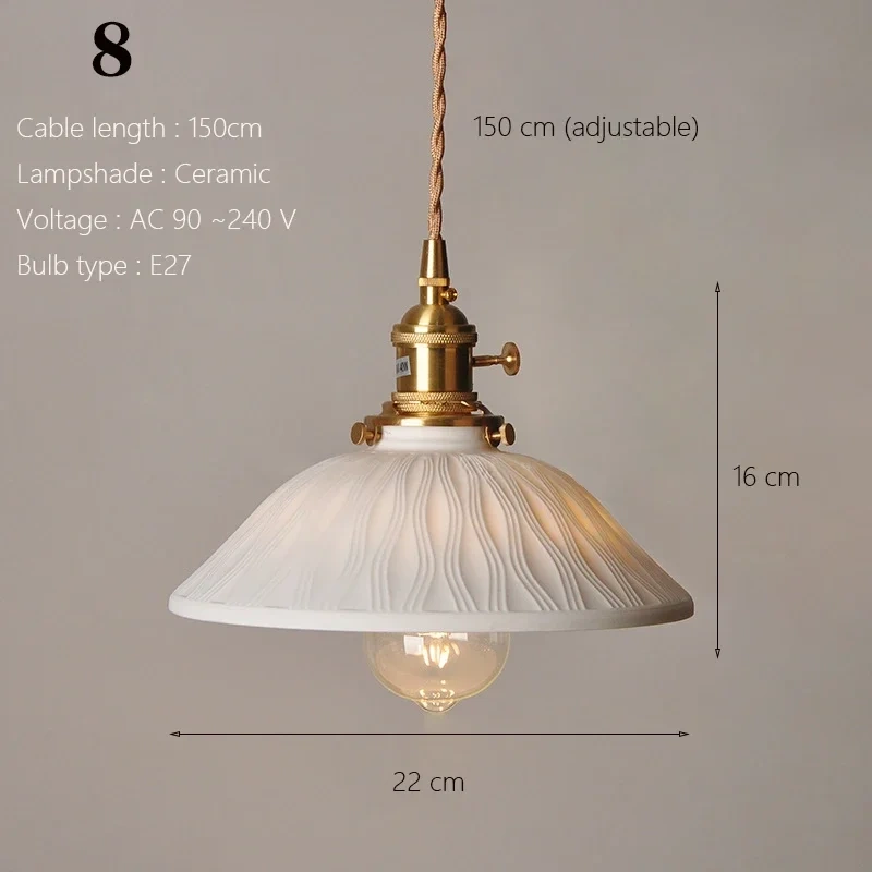 Japanese Traditional Creamic Pendant Lamp Kitchen Island Diing Room Multiple Styles Nrodic Home Decor Pendant Ceiling Lights