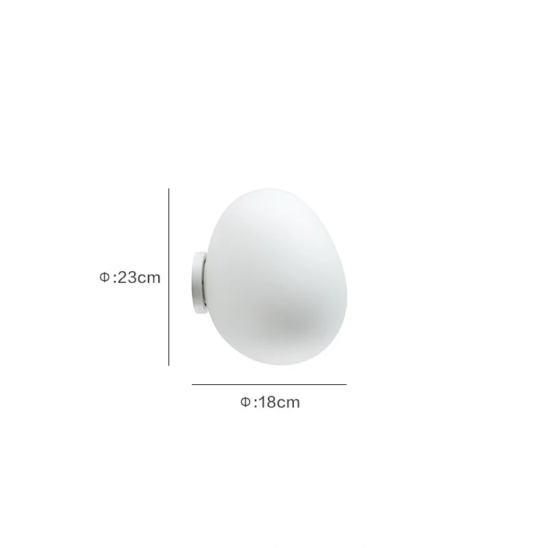 Irregular Glass Egg Wall Sconces Lamp Ceiling Light with E27 Led Bulb
