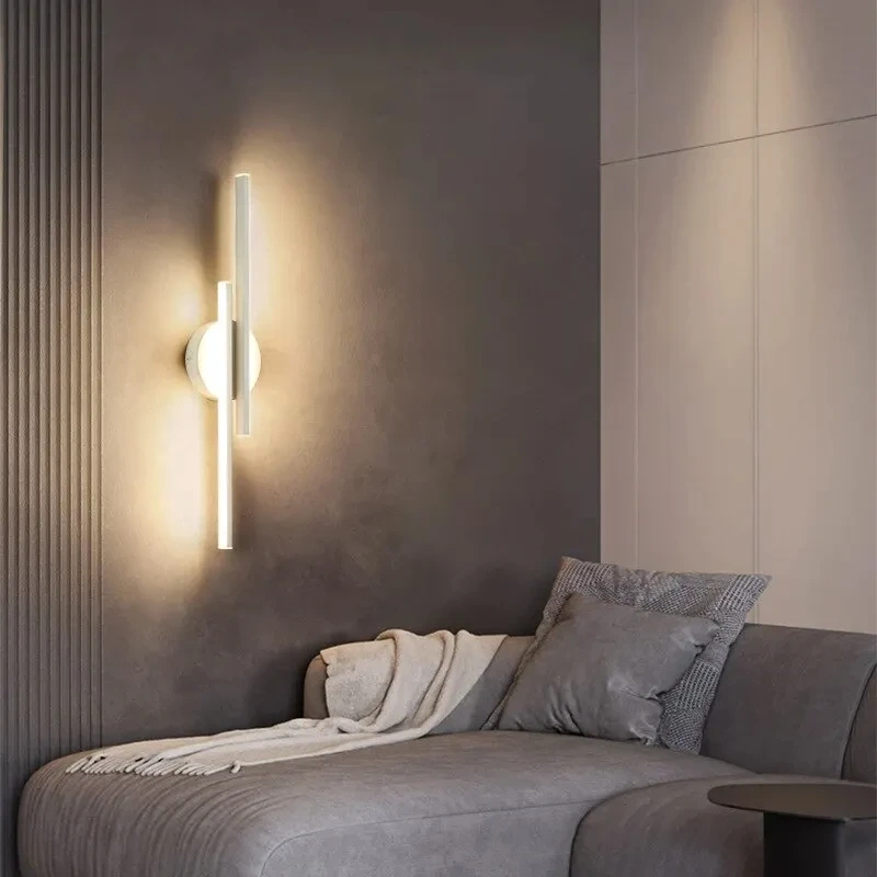 Simplicity Led Wall Lamps Suitable for Living Room TV Background Wall Nordic Creative Stair Corridor Study Double Line Light