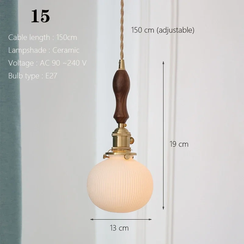 Japanese Traditional Creamic Pendant Lamp Kitchen Island Diing Room Multiple Styles Nrodic Home Decor Pendant Ceiling Lights