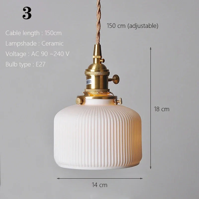 Japanese Traditional Creamic Pendant Lamp Kitchen Island Diing Room Multiple Styles Nrodic Home Decor Pendant Ceiling Lights