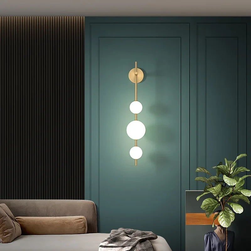Vertical Globle Wall Lamp Sconce Light for Living Room Bedroom