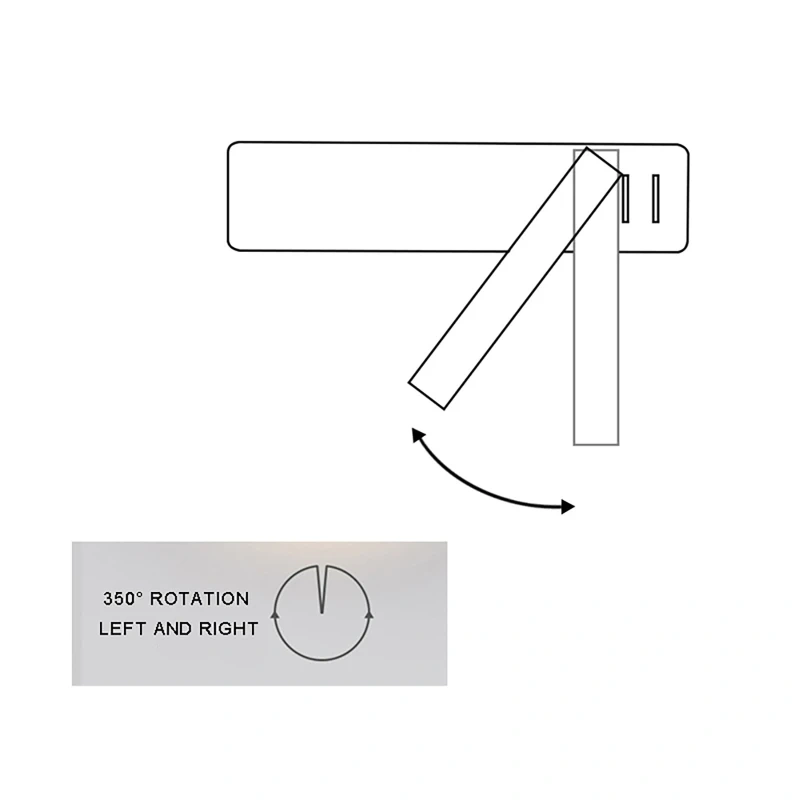 LED Wall Lamp Reading Light for Bedroom Hotel Headboard Night Book Lamp Rotation Bedside Wall sconce with 3W Spot Led Light