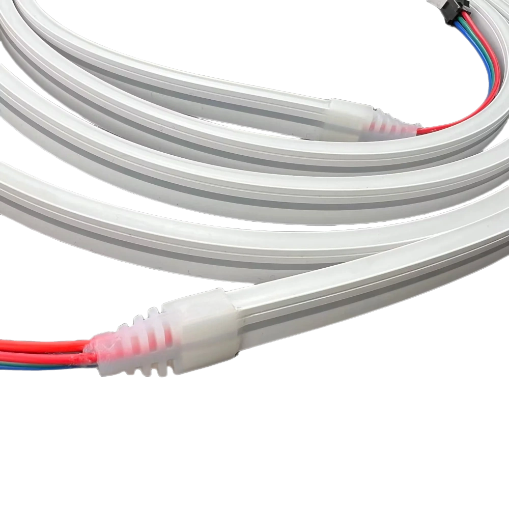 Size:06mm*12mm Horizontal Bending Neon LED Pixel Strip WS2811/WS2812B 5V12V/24V,84/96/100LEDs/m Black Frosted Silicon