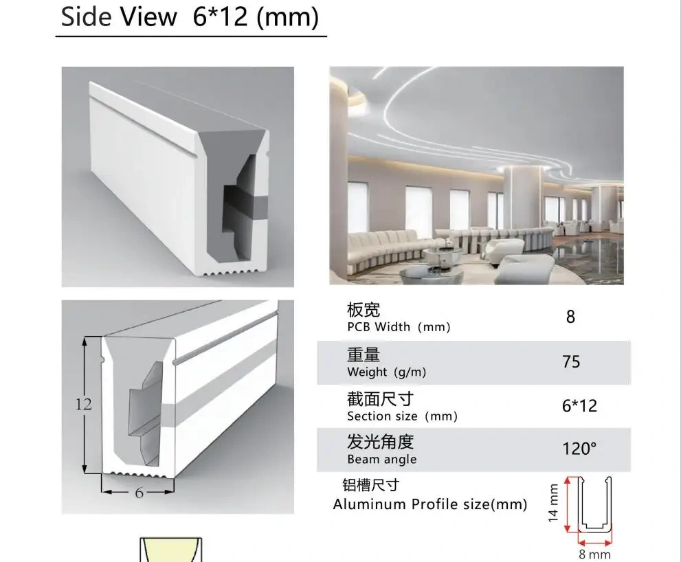 Size:06mm*12mm Horizontal Bending Neon LED Pixel Strip WS2811/WS2812B 5V12V/24V,84/96/100LEDs/m Black Frosted Silicon