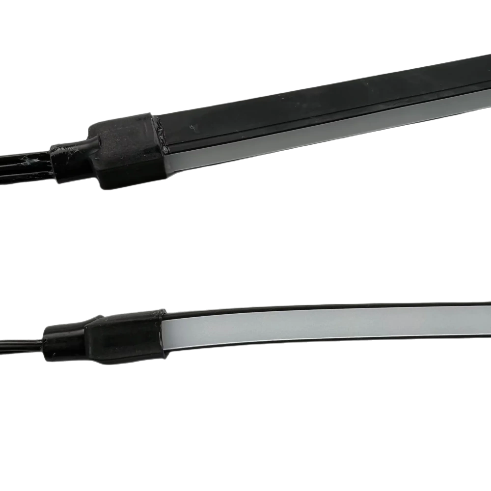 Size:06mm*12mm Horizontal Bending Neon LED Pixel Strip WS2811/WS2812B 5V12V/24V,84/96/100LEDs/m Black Frosted Silicon