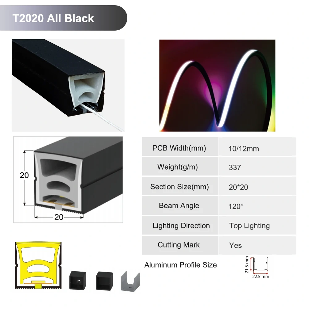 Waterproof Silicone Neon Cover Tube Flexible Soft Silica Gel for WS2811 WS2812B 5050 COB LED Strip Light Multiple Length 5m