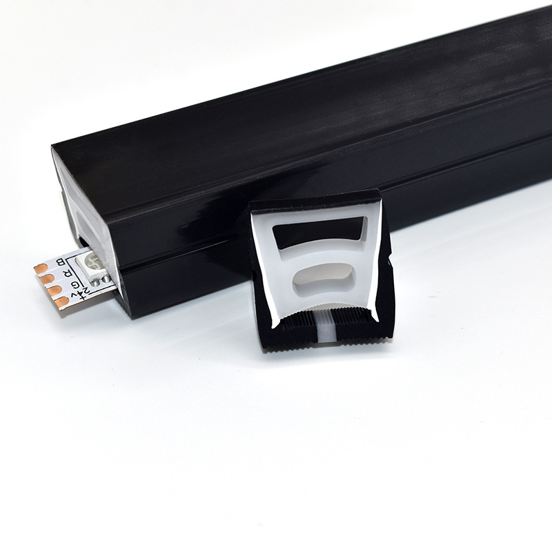 Special Neon Lights Silicone Tube Black Cover 20x20mm Single Color Smd2835 RGB 5050 Top View 24V 12V Waterproof Neon Strip Light