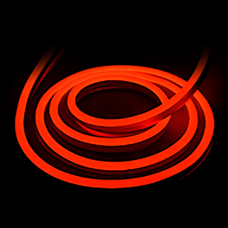 Special Neon Lights Silicone Tube Black Cover 20x20mm Single Color Smd2835 RGB 5050 Top View 24V 12V Waterproof Neon Strip Light