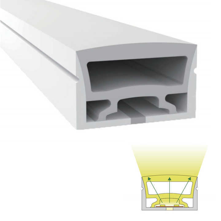 Big Neon Flex Rope Lights 40X25MM Silicone Tube Cover Warm White 3500K 24V Waterproof Outdoor LED Neon Strip Lights