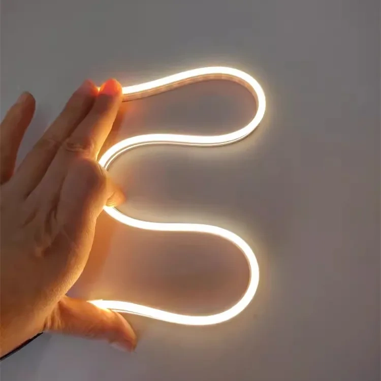 12V/24V Narrow Silicone Neon Tube Strip Light Embedded Flexible Silicon Gel Lamp for Aluminum Profile Cabinet Channel Baseboard