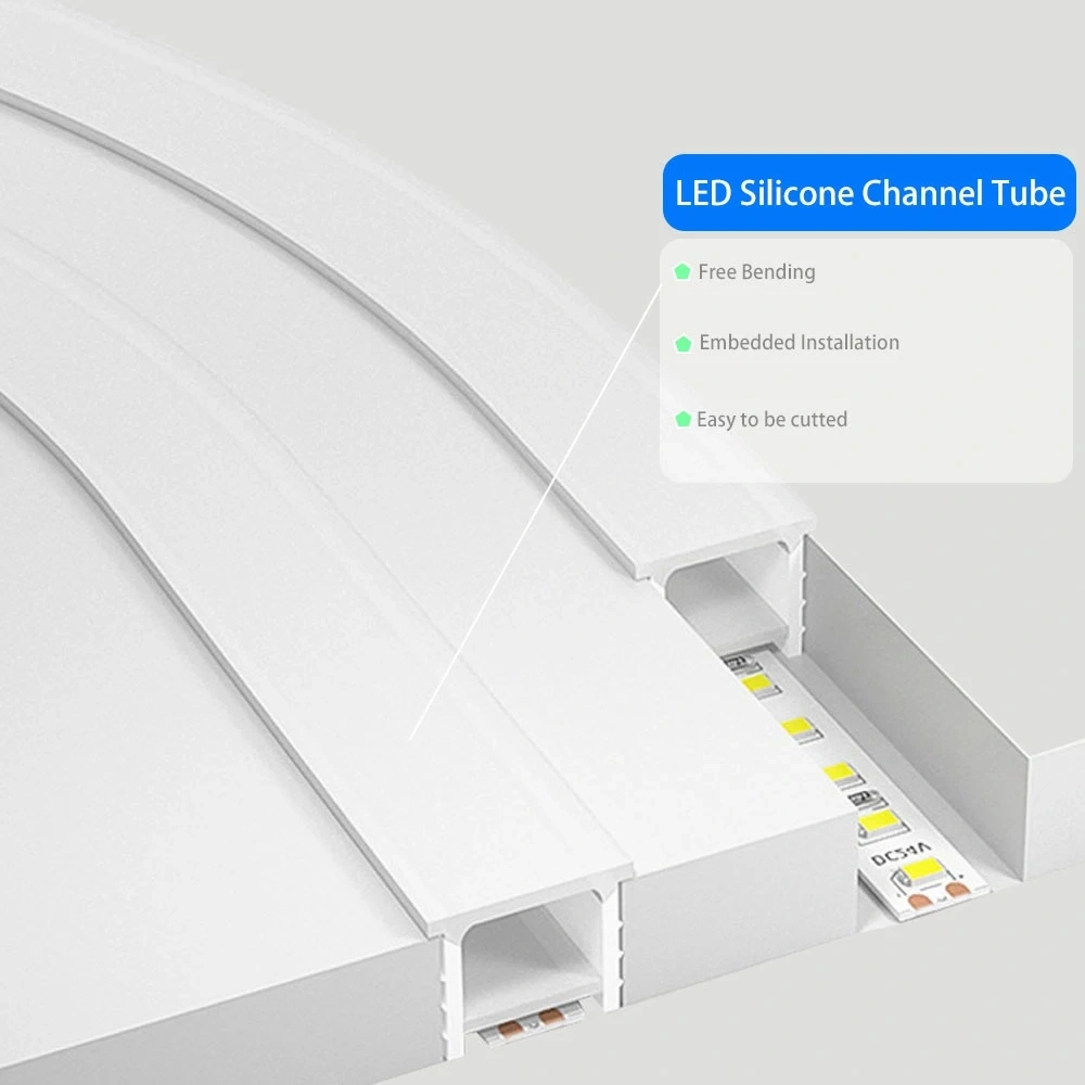 Embedded LED Neon Sign Silica Gel Covering Tube for WS2811 WS2812B WS2815 SK6812 Light Strip Flexible Soft Spotless Neon Lights