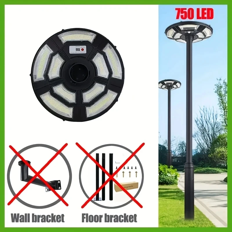 Solar Powered Outdoor Yard Light UFO Solar Charging Courtyard light Automatic On/Off from Dawn to Dusk source With Motion Sensor