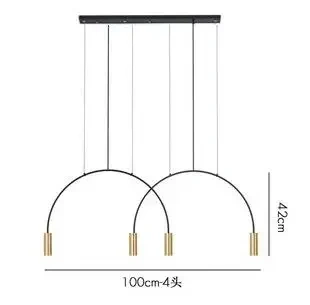 Minimalist Pendant lamp for Home Black Geometric Lines Dining Room Lighting Bedroom Pendant Lights Iron Art Indoor Lighting