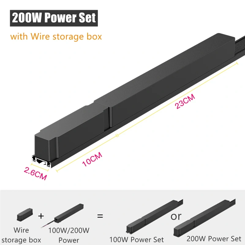 H6mm Ultra Thin Magnetic Track Light System 48V Living Room Ceiling Mount LED Ceiling Magnet Rail Lamp Spotlight Chandelier