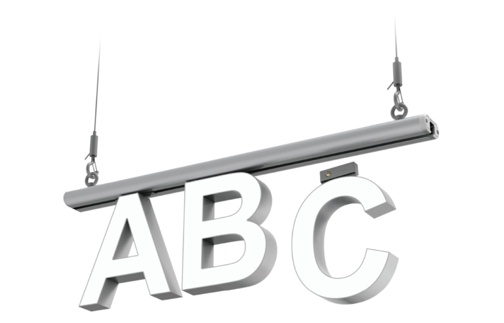 Abcmix DIY Top Track LED Light Letters ABS Sign Light Box with Dimmable 2-Year Warranty for Office Christmas Promotion