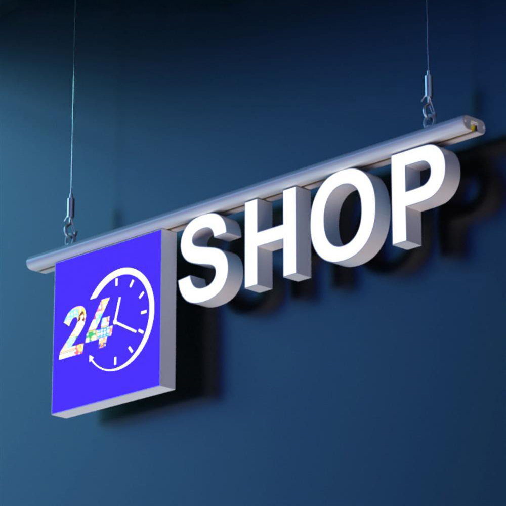 Custom LED Transformer-Powered Advertising Signs Outdoor Logo Illuminated Alphabet Acrylic Magnetic Track Letters Lighting