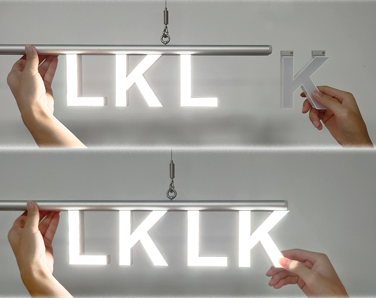 Abcmix DIY Top Track LED Light Letters ABS Sign Light Box with Dimmable 2-Year Warranty for Office Christmas Promotion