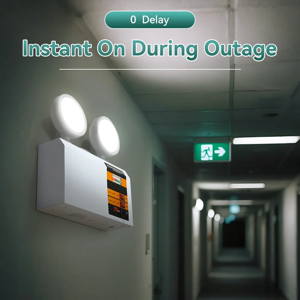 Fire Emergency Light LED Dual Head Emergency Lighting Corridor Safety Lamp Power Off Memory Light Approved Emergency Light 220V