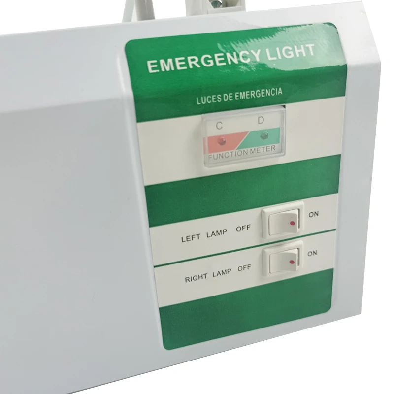 Emergency Light Rechargeable lamp Double Head Exit Left Right Control Led 3 Hours Emergency Lights Twin Spot Safety Path