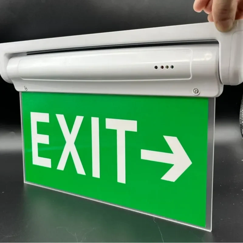 Three Proof Safety Exit Indicator Light Fire Emergency Lighting Ac85-265v Stairway Passage Led Emergency Evacuation Sign