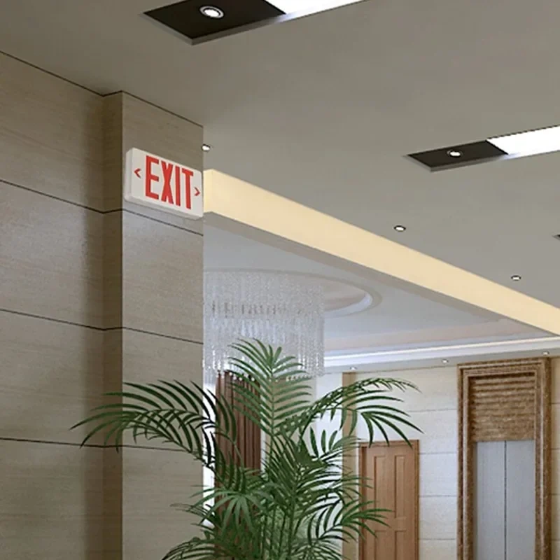 Exit Light AC 220v Red Exit Sign Led Emergency Light Fire Safety Indicator Warning Lamp for Bulb Hotel Mall School Public Place