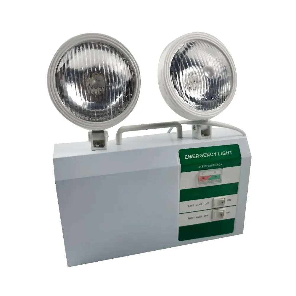Emergency Light Rechargeable lamp Double Head Exit Left Right Control Led 3 Hours Emergency Lights Twin Spot Safety Path